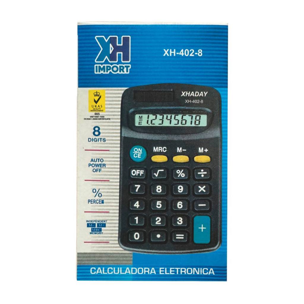 Calculadora Eletrônica Digital Com 8 Dígitos Preto Teclas Grandes XHIMPORT
