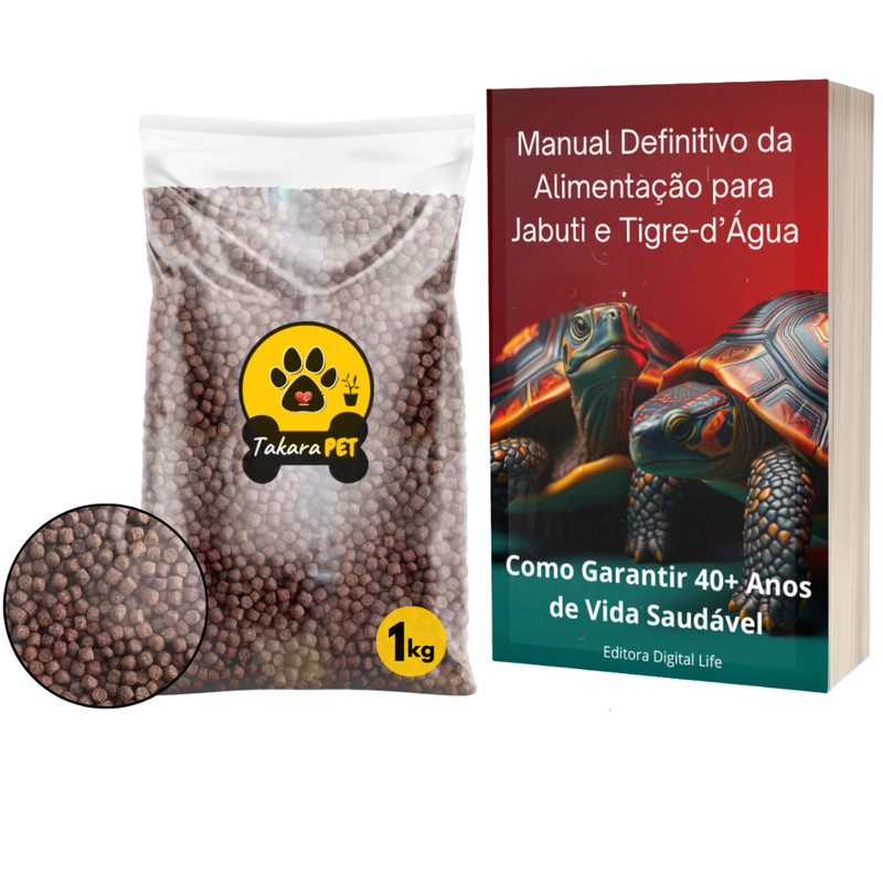 Kit Alimentação Tartaruga 500g + Ebook 40+ Anos Vida Saudável