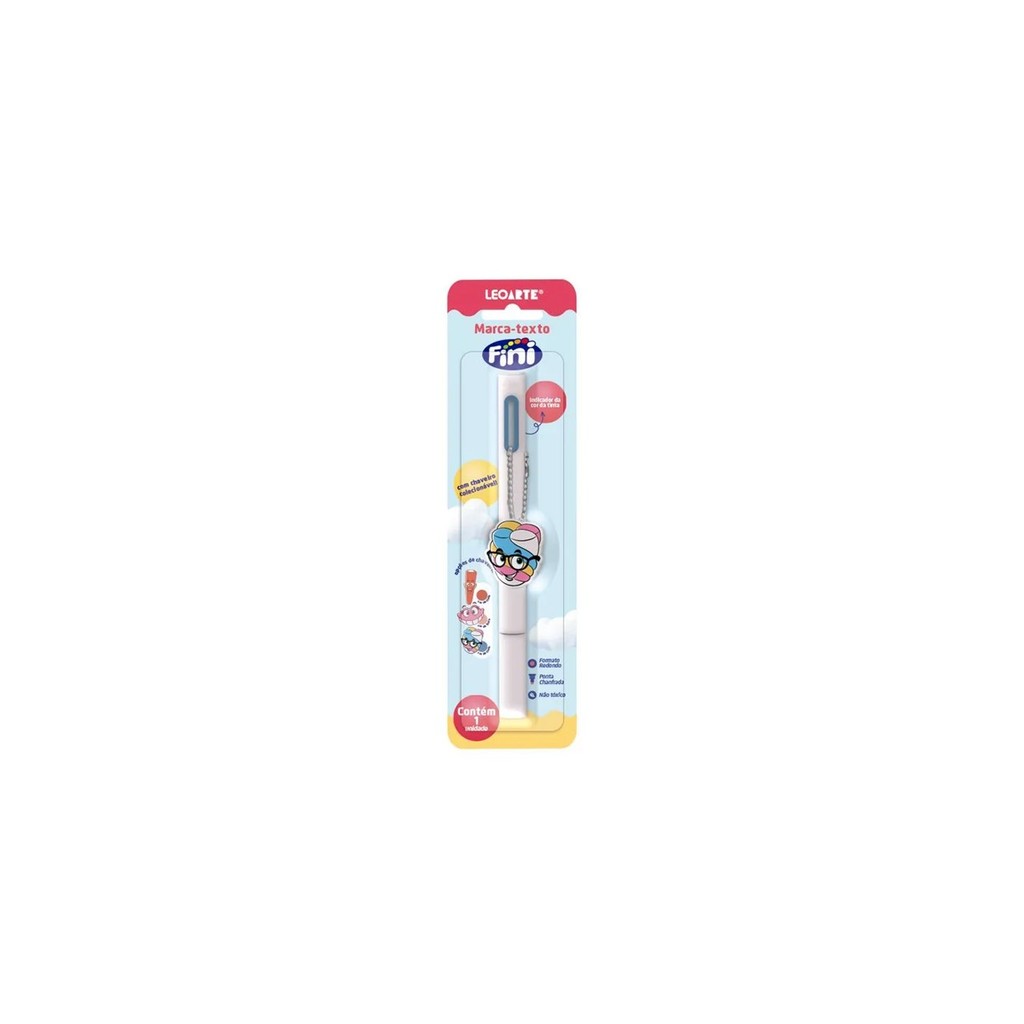 Marca-Texto C/ Pingente Fini Marshmallow -  Leoarte