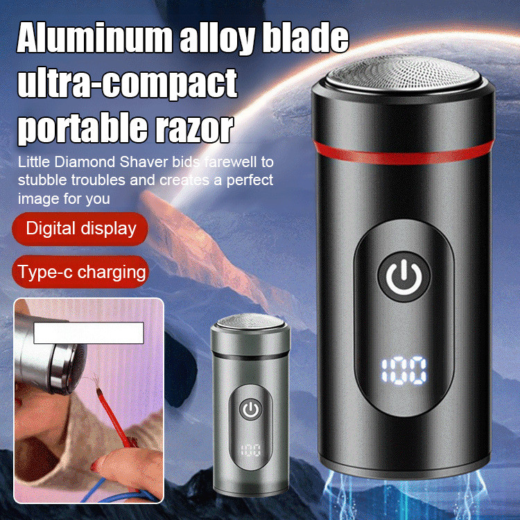 [Cabeça de Lâmina Durável] German-made Diamond Blade Mini Shaver /Rechargeable Beard Shaver /Smart Digital Display Shave