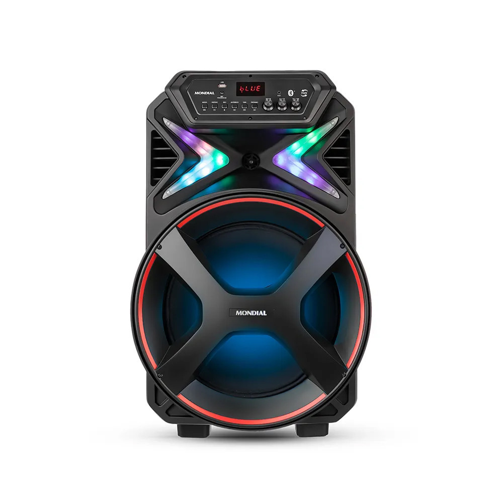 Caixa de Som Bluetooth Amplificadora Connect Lights Plus 700W RMS CM-700 Preto Mondial - Bivolt
