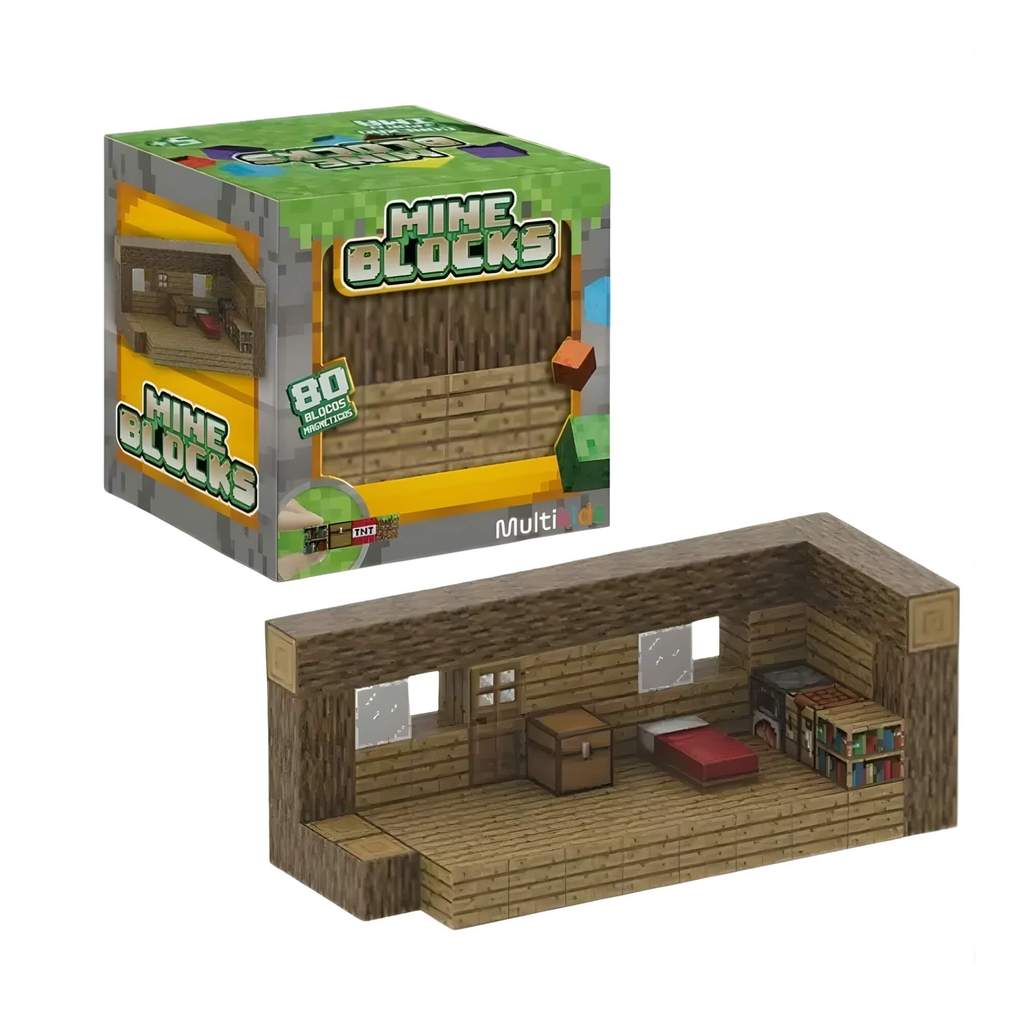 Brinquedo Infantil Blocos Magnéticos Mineblocks 80 Blocos Window Box Multikids - BR2513