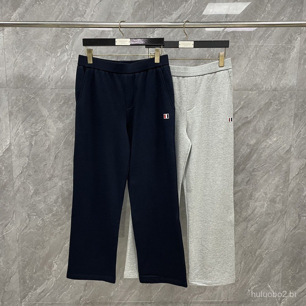 QDUB  Red, white, and blue striped straight-leg pants, casual, fashionable, versatile, stylish, casual, simple, and tren