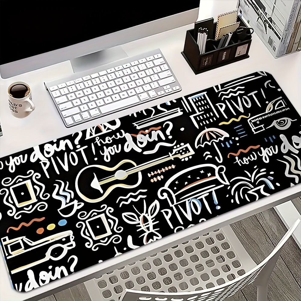 Mouse Pad Com Estampa Ultra HD Com Referências da Série Friends Pivot Para Computador