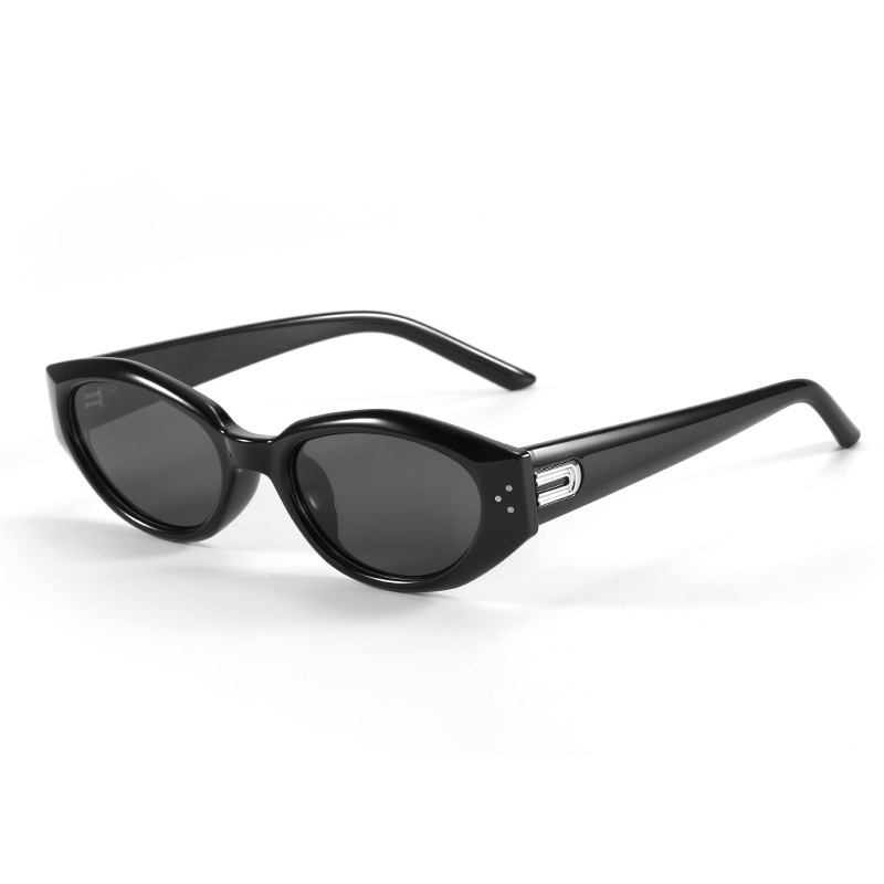 Óculos de Sol Cat Eye para Mulheres Alta Qualidade 2025 Proteção UV Protetor LY 2401 Preto