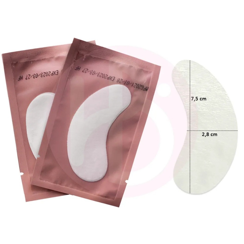 Kit com 50 Pad em Gel Para Extensão de Cílios Proteção de Pálpebra