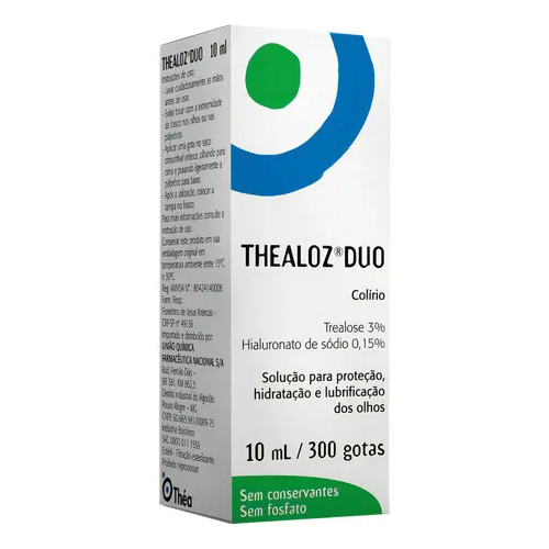 Thealoz Duo Colírio 10ml | Antioxidante com Trealose + Ácido Hialurônico | Proteção Ocular