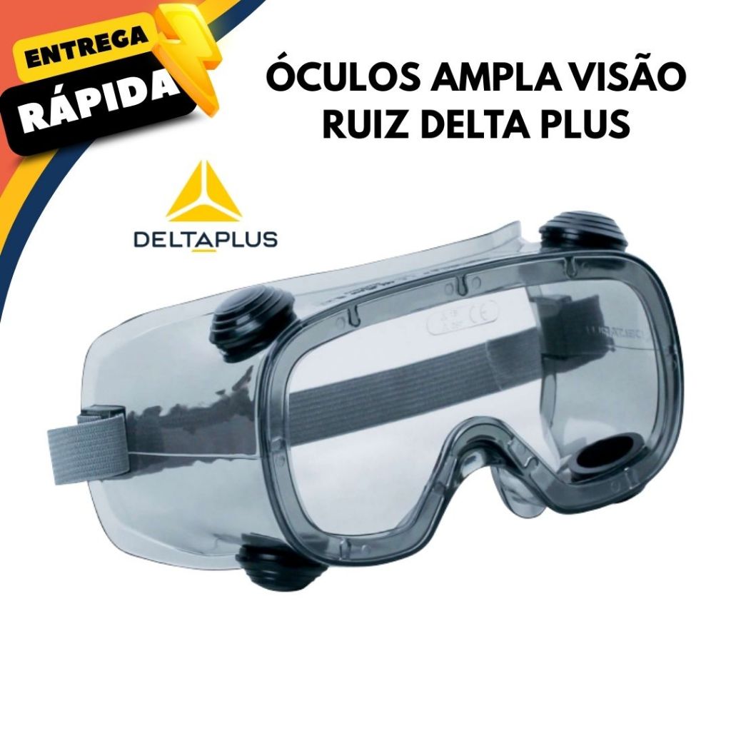 Óculos de Proteção Ampla Visão Delta Plus RUIZ 1 Com Ventilação Indireta