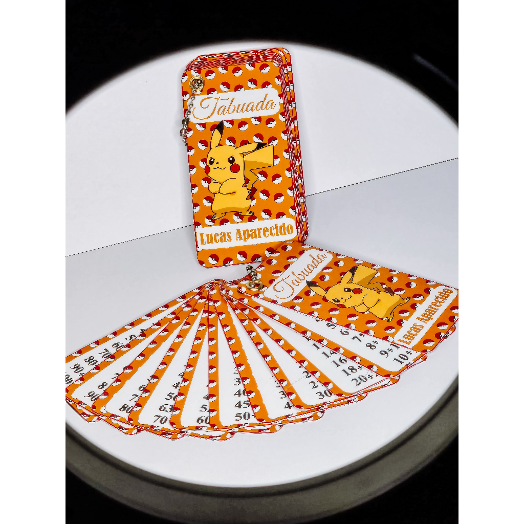 Kit Chaveiro tabuada 15 unidades/personalizada com nome/adição/subtração/multiplicação/divisão