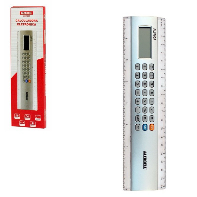 Calculadora 2 Em 1 Com Régua De Mesa Régua Calculadora