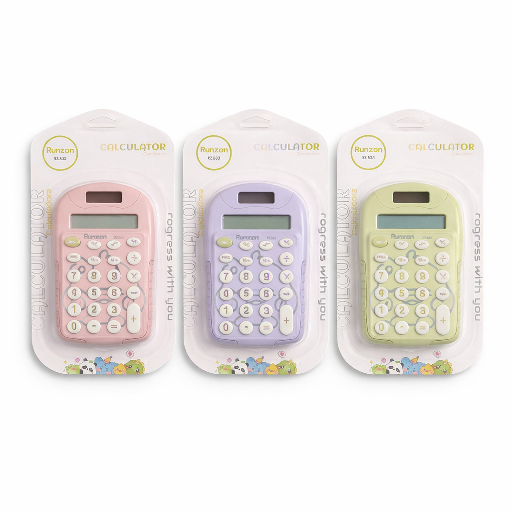 Calculadora Colorida Fofa Escolar Infantil Runzon