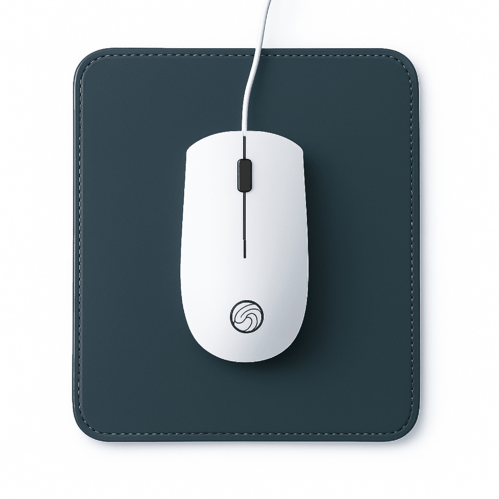 Mouse Pad Pequeno Couro Azul Oceano