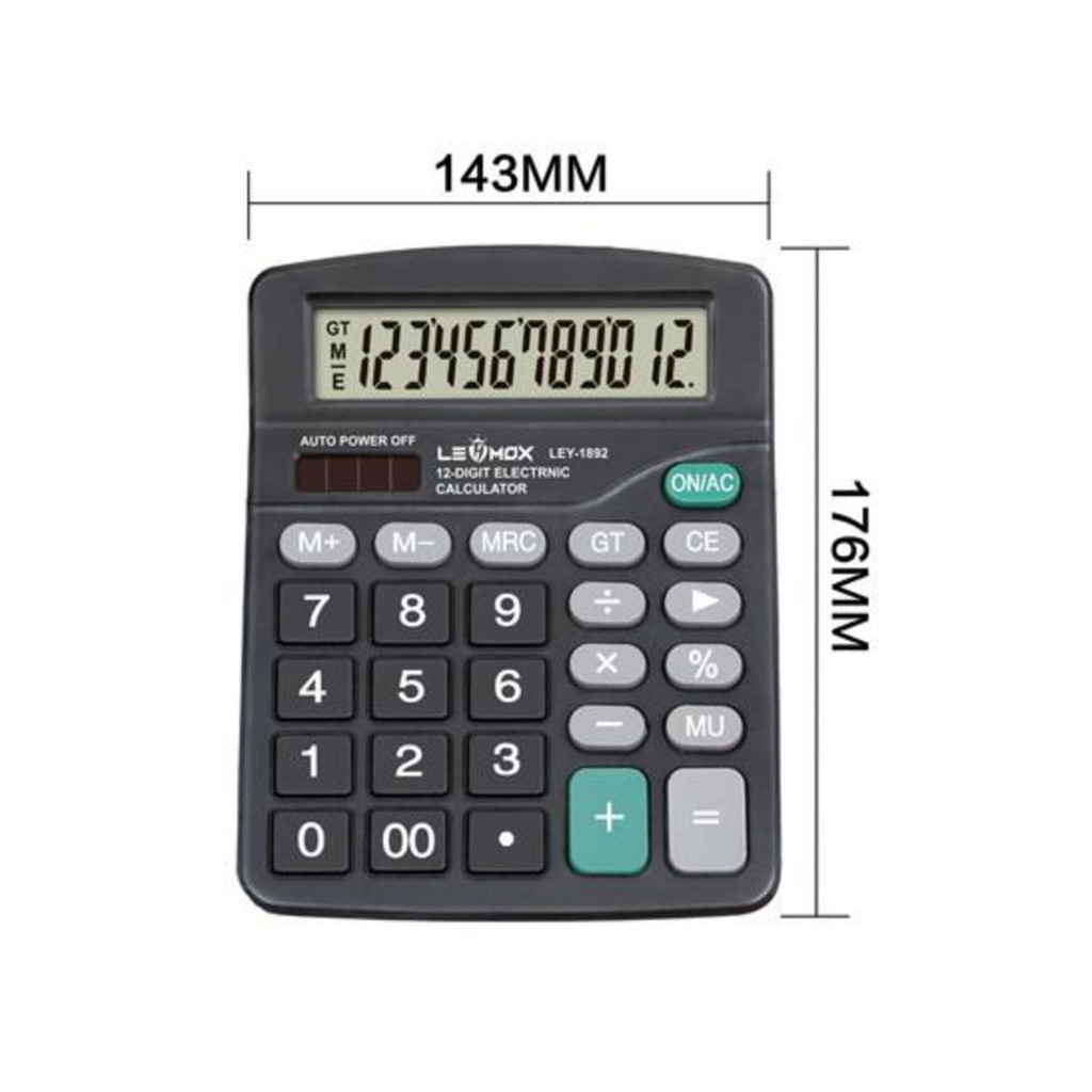 Calculadora 12 Digitos para Escritório Comércio teclado Carregamento Solar