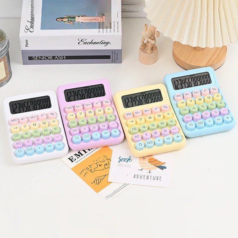 Calculadora De Teclado Portátil Percentil 12 Dígitos Pequena Conta Matemática Exame Cálculo Mecânico
