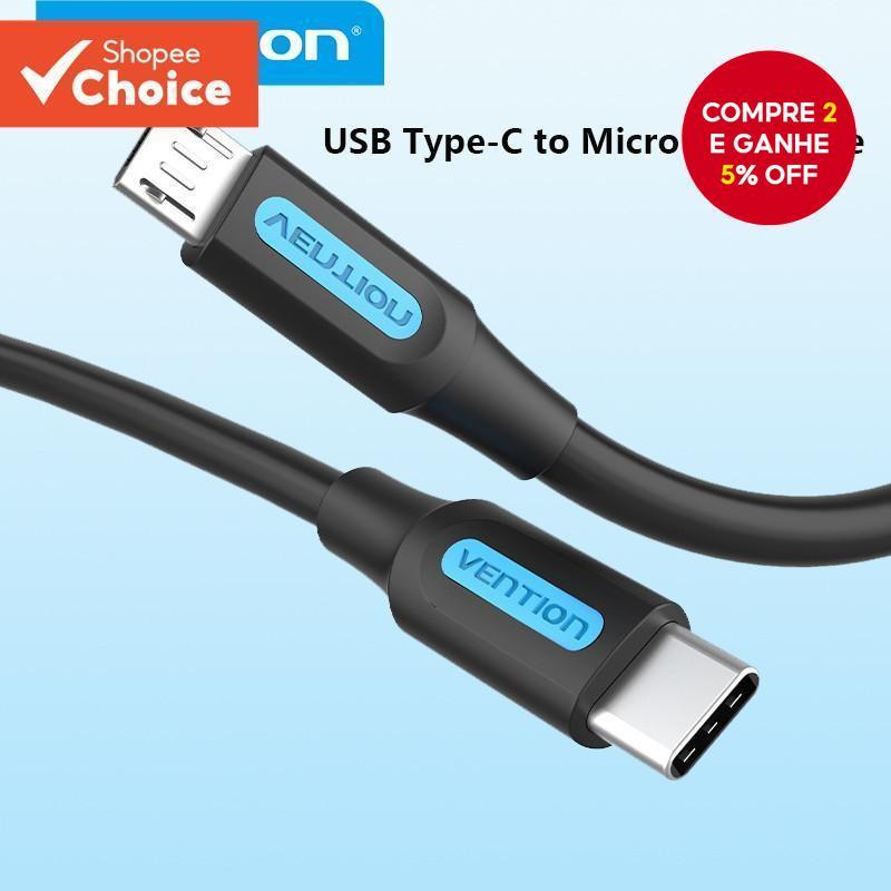 [Escolha De Valor] Cabo VentionC Para Micro B Samaung Huawei Xiaomi Meizu MacBook Tipo C