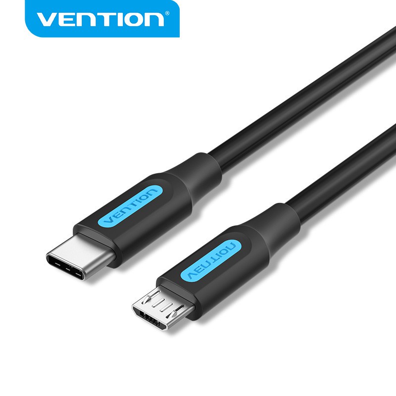 Cabo USB C para Micro B Vention USB 2.0 para Samsung, Huawei, Xiaomi, MacBook, Cabo Micro USB para Tipo C.