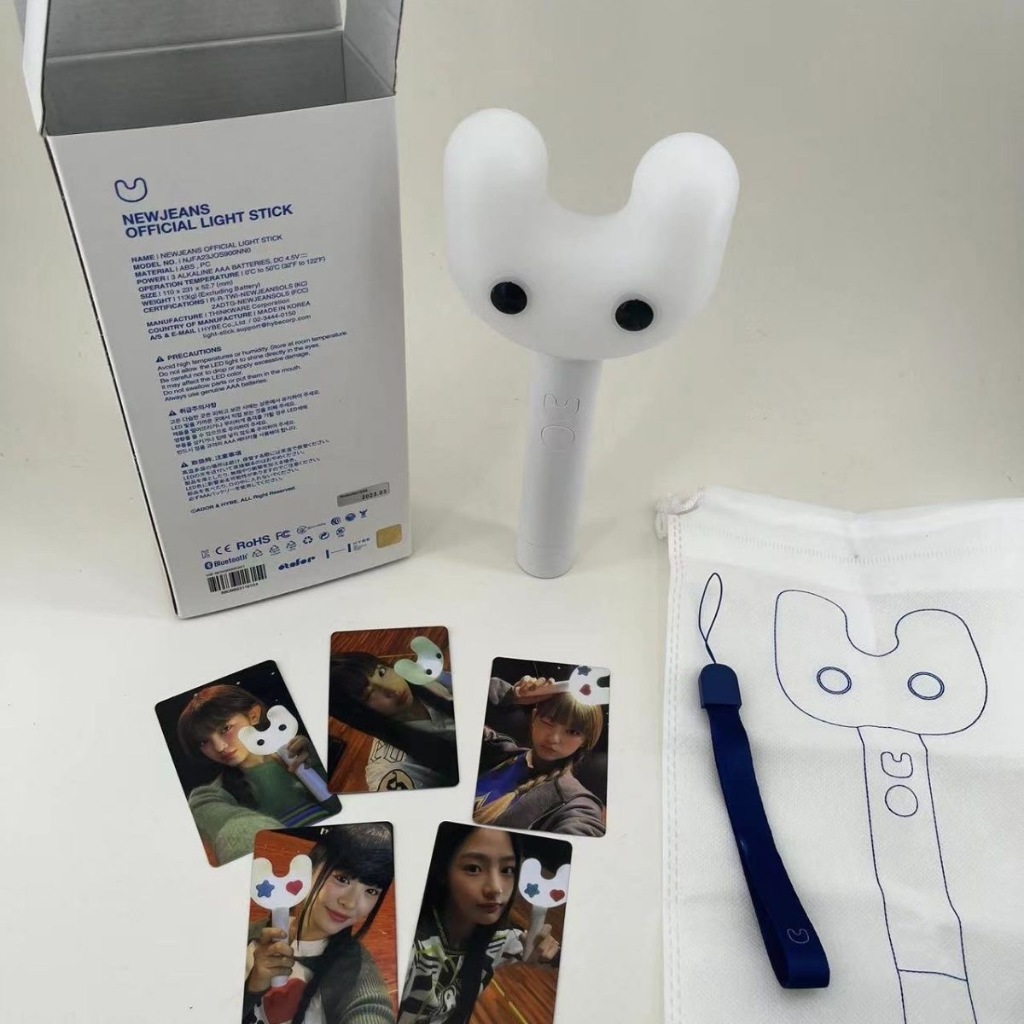 Oficial NewJeans Light Stick Bluetooth App Conexão Binky Bong Kpop Concert Lightstick Wireless Sync LED Glow Novos Jeans