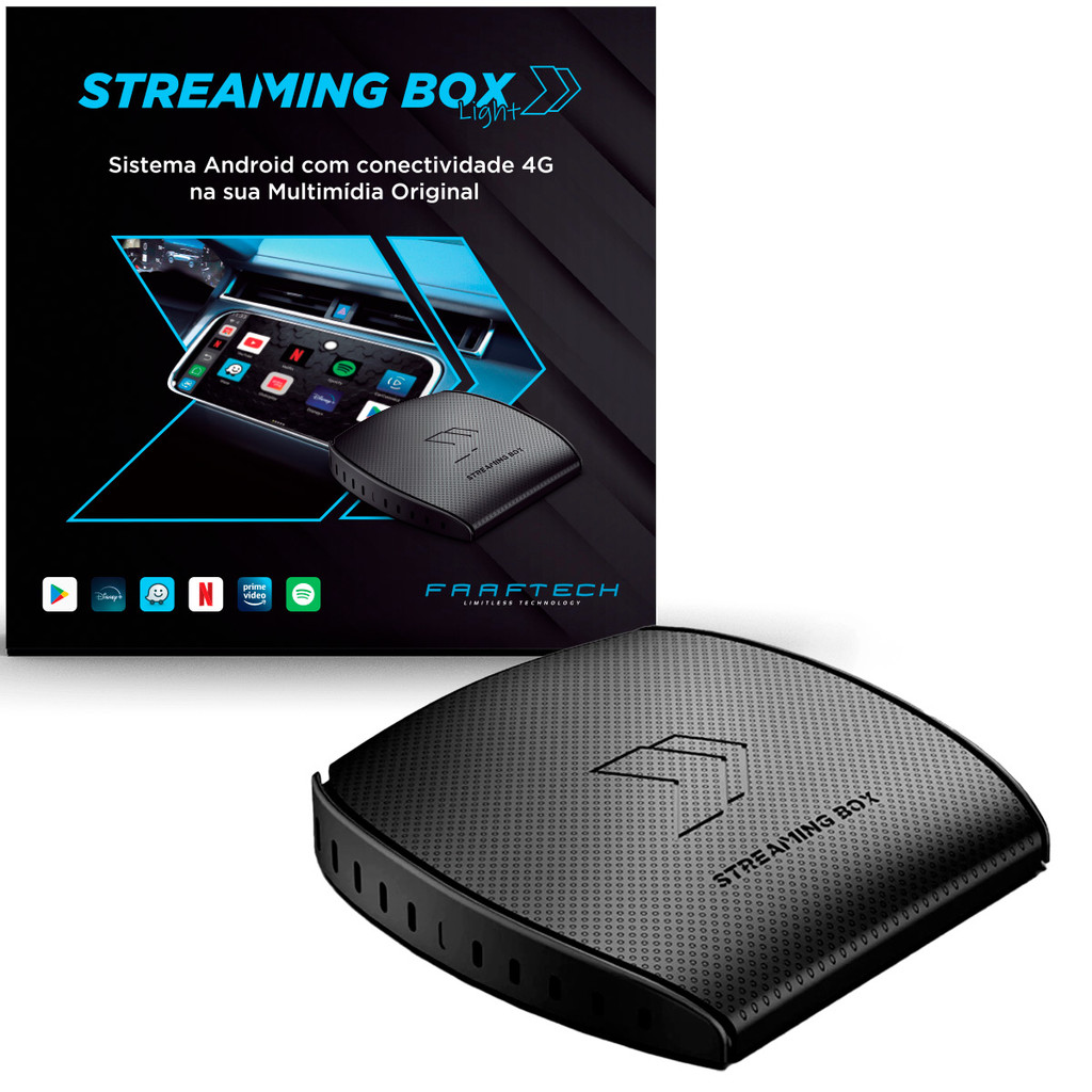Streaming Box Light 3gb Ram 32GB Armazenamento Interface Desbloqueio USB Apps Carplay - Faaftech