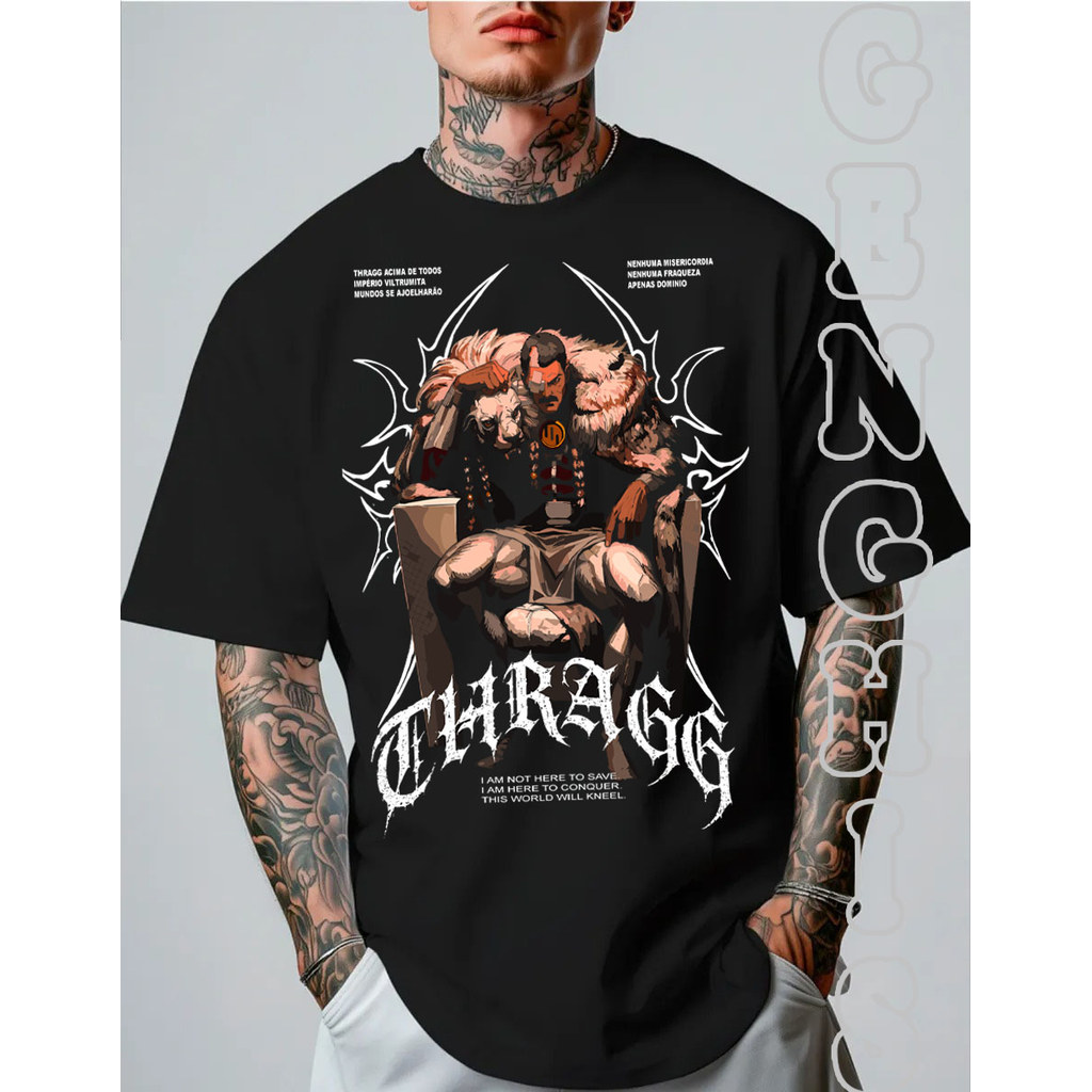 Camiseta Thragg Invincible Império Viltrumita Camisa Basica e Oversized Algodão