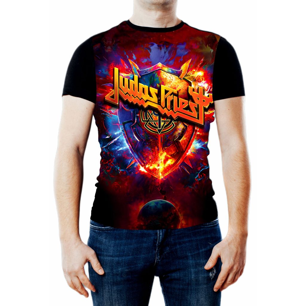 Camiseta Judas Priest - Invincible Shield - banda heavy metal hard rock