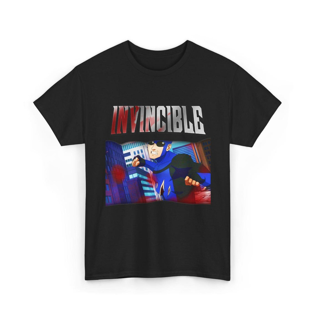Camiseta Masculina Feminina Invincible Blue Hero Anime T‑shirt Unissex Streetwear Envio Imediato