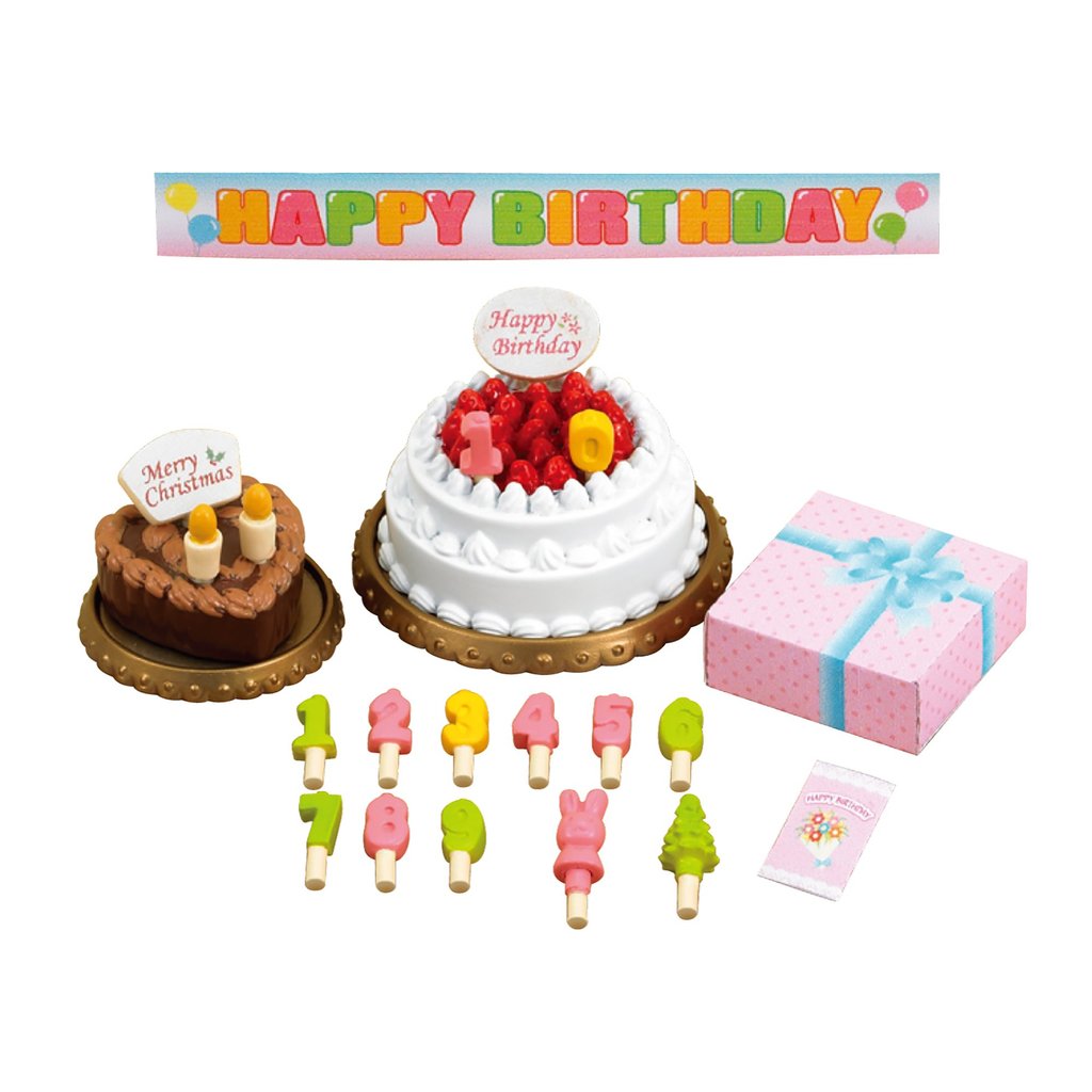 【direto do Japão】 Móveis Sylvanian Families [Conjunto de Bolo de Aniversário] KA-416 Certificado ST Mark Idade recomend