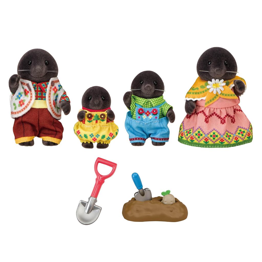 【direto do Japão】 Sylvanian Families [Conjunto de Aventura Subterrânea da Família Toupeira] C-86 ST Mark Certified, Ida