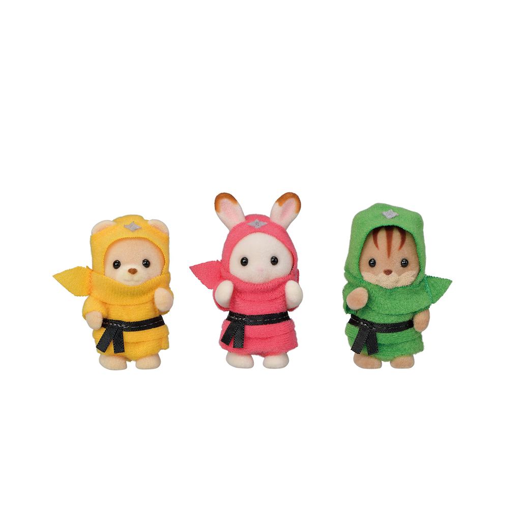 【direto do Japão】 Sylvanian Families Seasonal [Trio de Bebês Ninjas] C-66 Certificado ST Mark, Idades 3+, Brinquedo, Ca