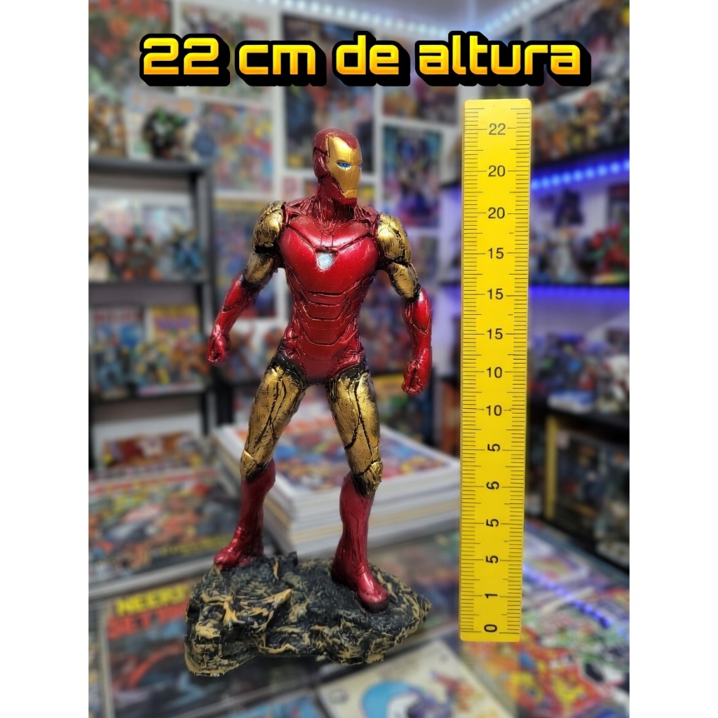 Boneco Homem de Ferro Mark 85 Grande – Estátua Premium em Resina | Colecionável Marvel Vingadores Alta Qualidade