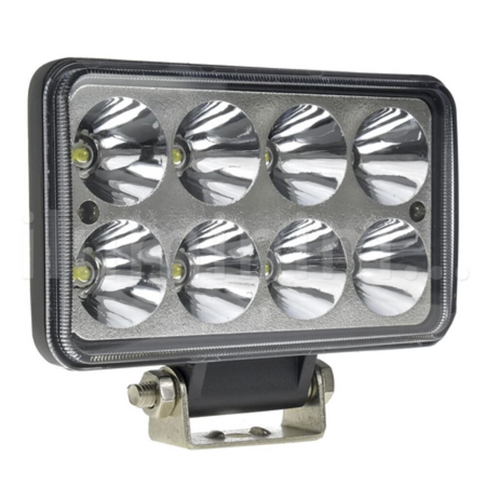 Farol De Milha Retangular 8 Led 24w Bivolt Caminhão Carro Voltagem:Bivolt
