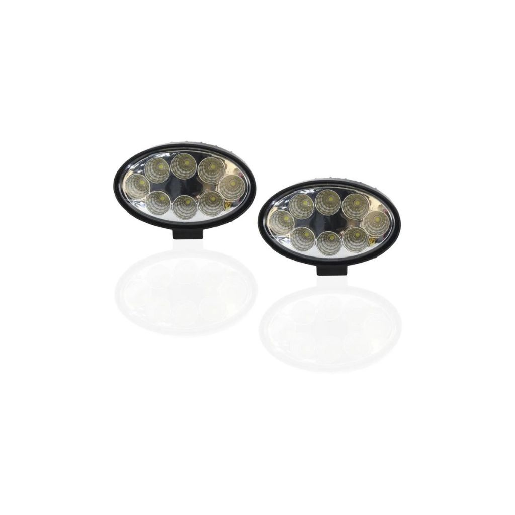 Par Farol De Milha Led 12v 24v 24w 8 Led Oval Off-road