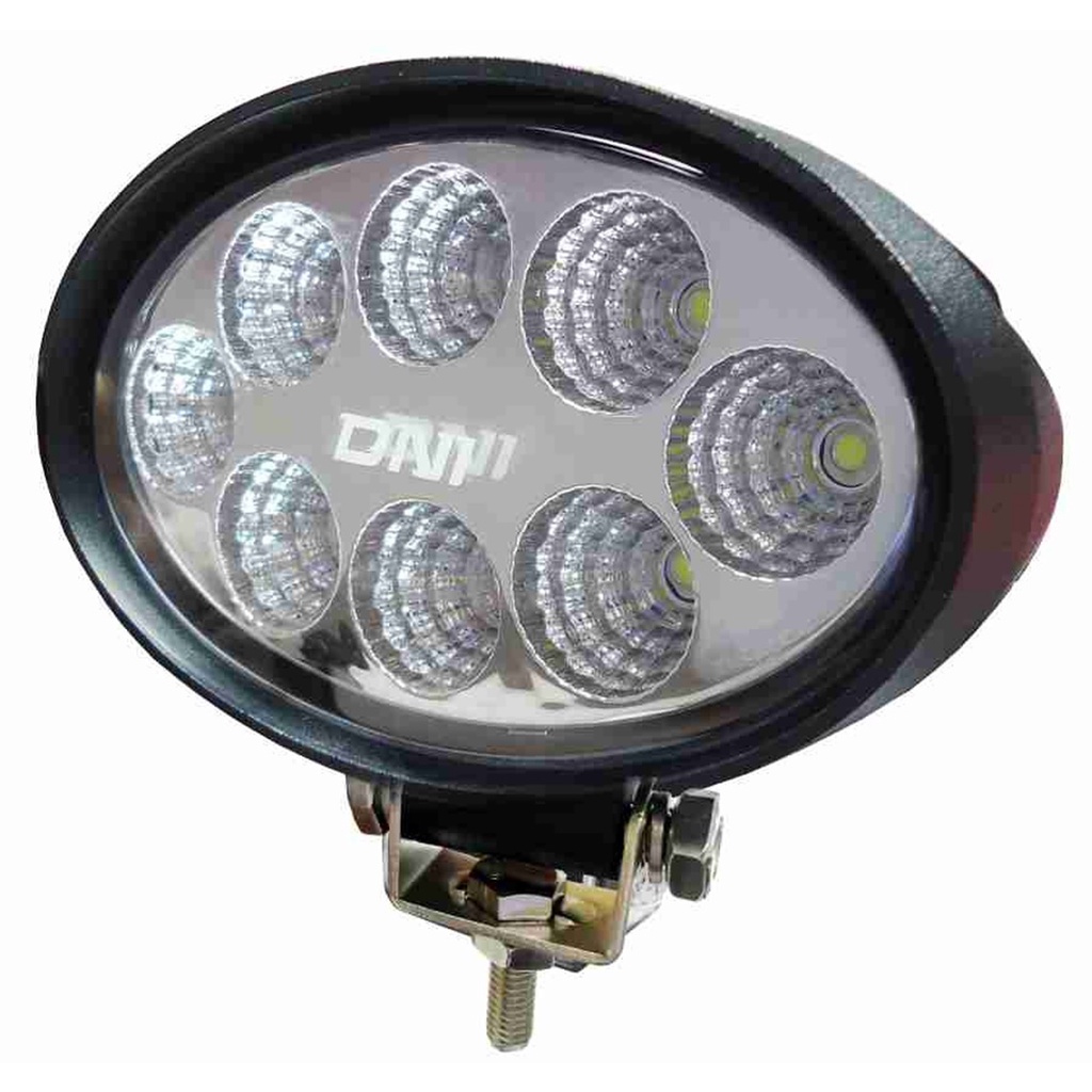 Farol Auxiliar De Trabalho Oval Com 8 Leds 24w - Dni 4165 Caminhão Ônibus Trator