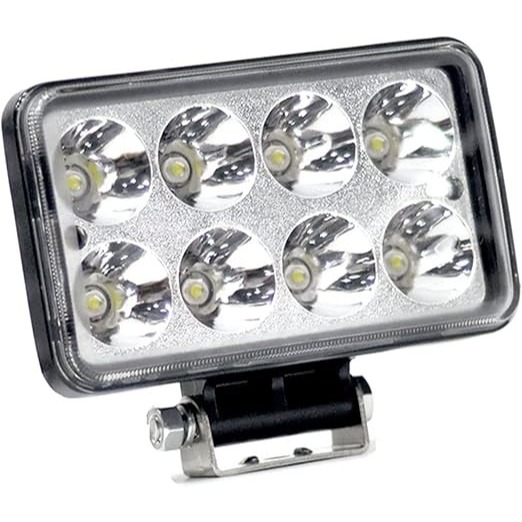 Farol De Milha 24w Retangular 8 Led 9035