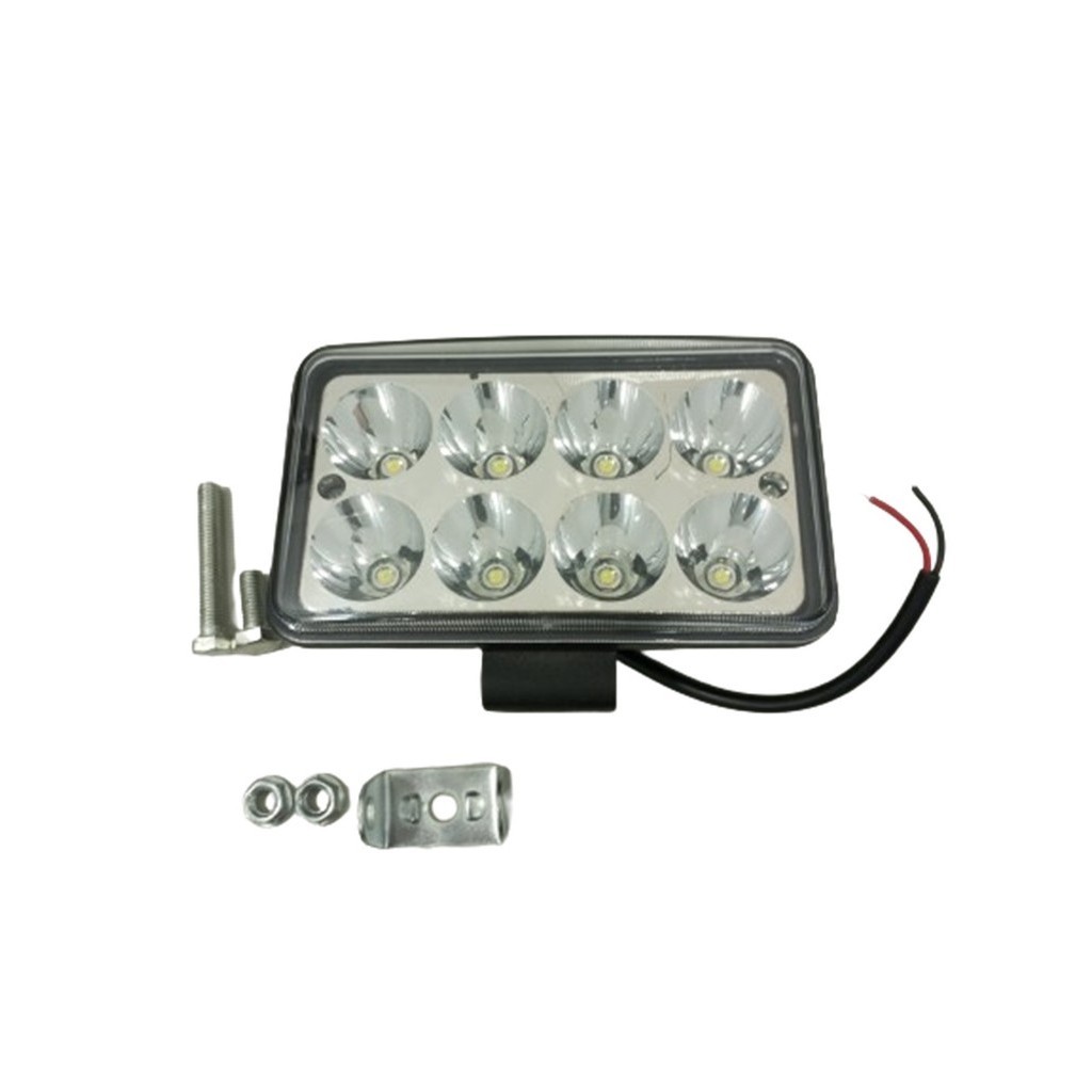 Farol Milha Auxiliar Retangular 8 Leds 24w - Hm10230