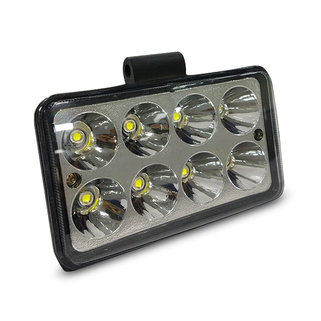 Farol De Milha Led Retangular 24w 12v E 24v Jeep Caminhão