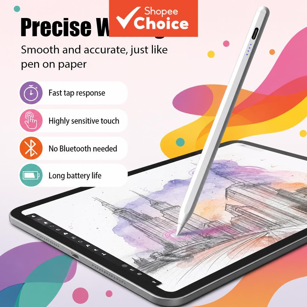 Caneta Stylus 2026 para Android, iPad, Samsung, Xiaomi, Huawei - Caneta Magnética Recarregável Universal