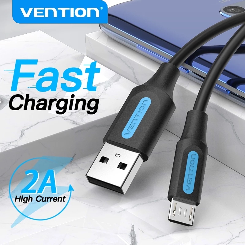 VENTION Micro Cabo USB 2A Rápido Carregamento De Dados Para Samsung Xiaomi Telefones Android Tablet Fio