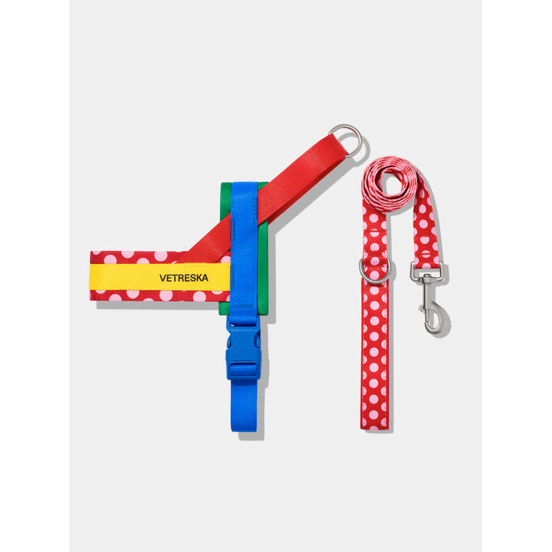 VETRESKA  Chroma Red Pet Harness & Leash Set - S