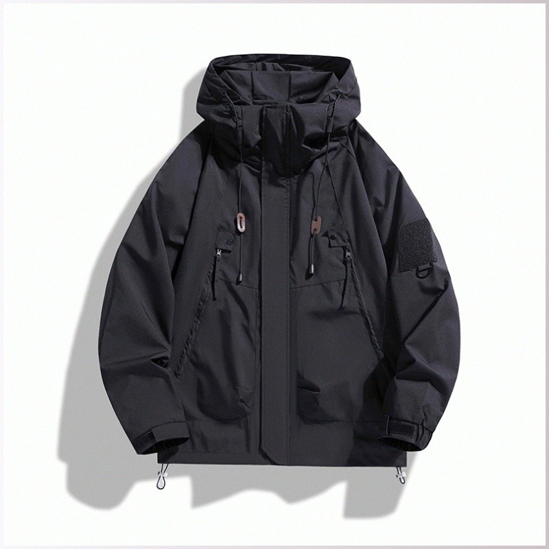Waterproof Jacket Outdoor Hooded Outdoor Jacket Wear-resistant and Durable Windproof Male Function