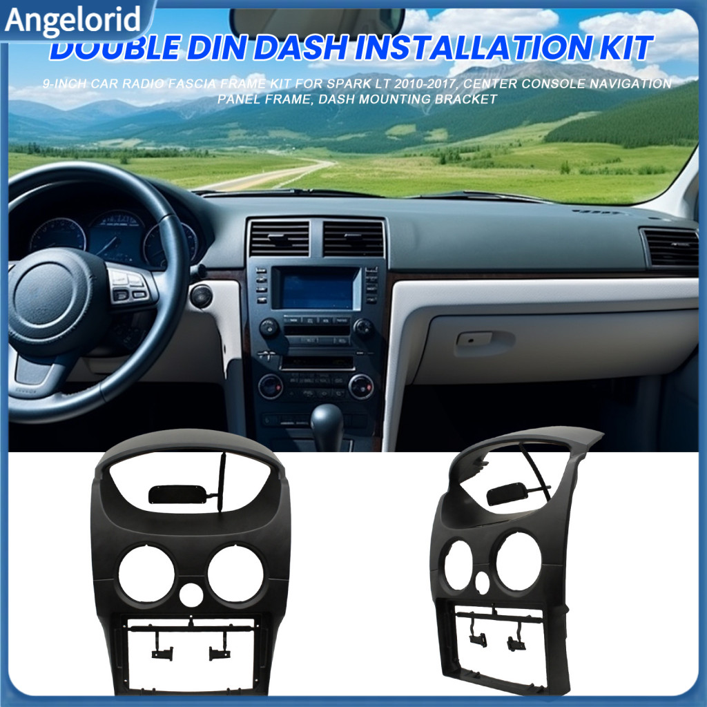 Custom Fit Dash Face Frame Car Dashboard Radio 9-inch Fascia Kit for Chevrolet Spark Lt 2010-2017 Console Navigation Pan