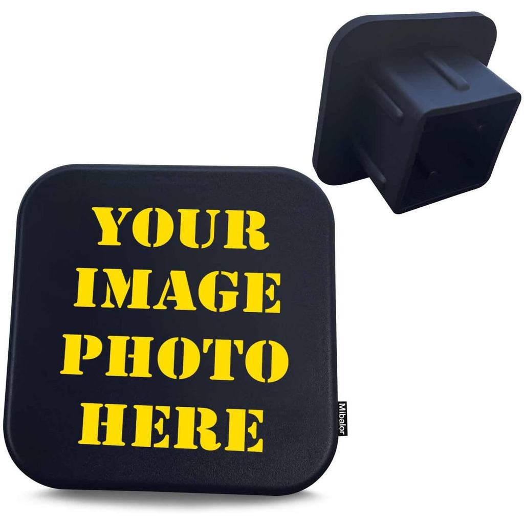 Custom Hitch Covers 2 Inch Personalised Tow Trailer Hitch Cover with Image Text Logo,Square Box Cover Towing Hitch