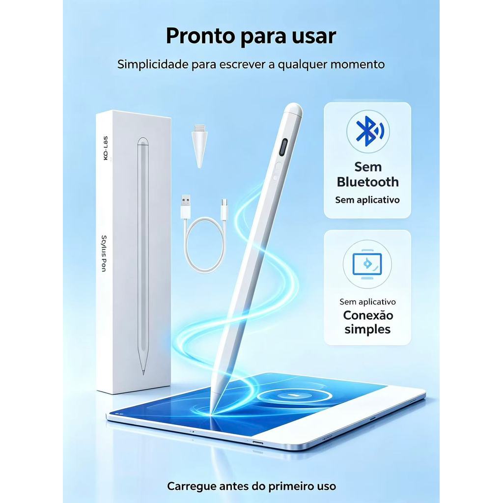 Caneta Touch Screen Ponta Fina Desenho iPad iPhone Android Alta Precisão Universal Design Grafico