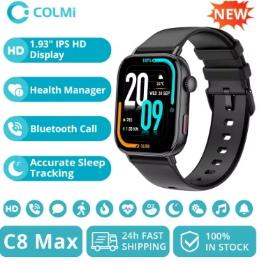 Smartwatch Colmi C8 Max recurso de chamada de voz 1,93