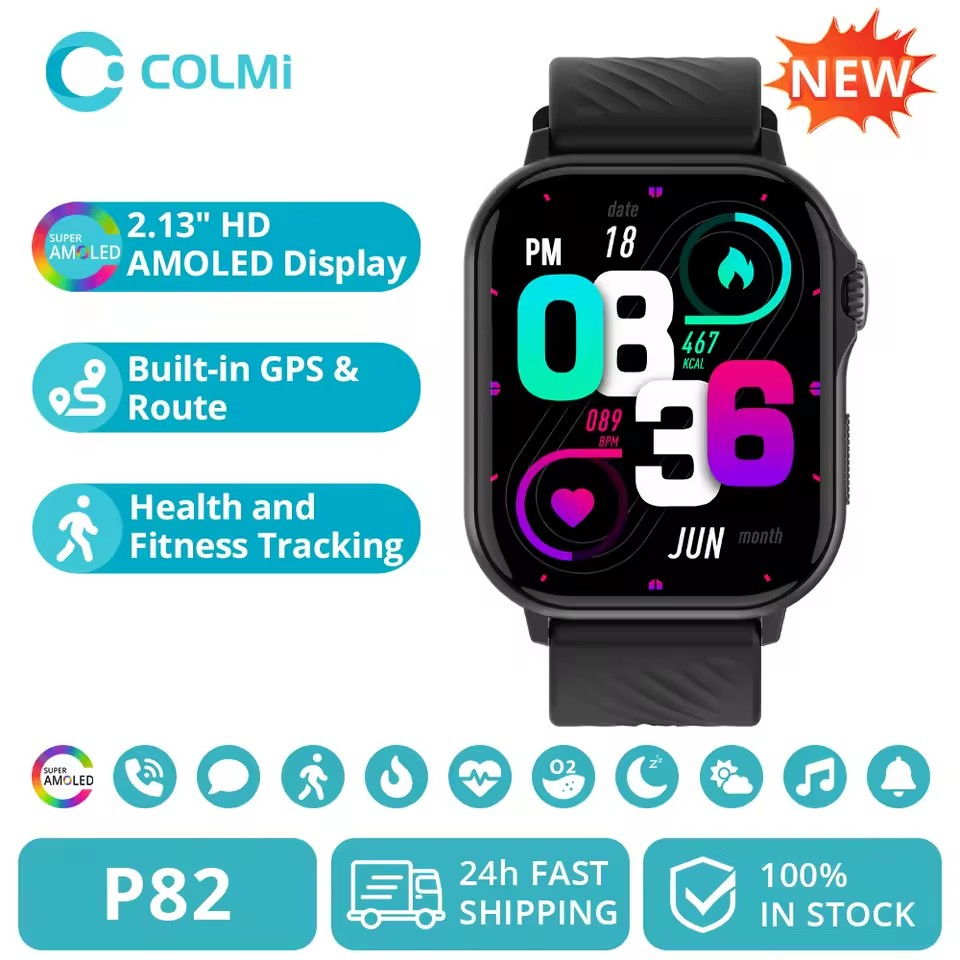Smartwatch Colmi P82 Com Gps Tela Amoled 2.13 
