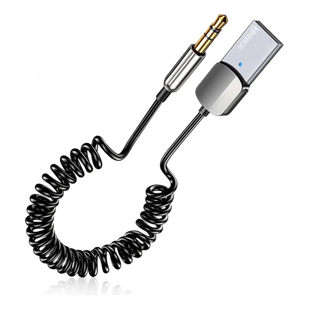 Adaptador Para Som de Carro Bluetooth 5.0 P2 Receptor Áudio Musica Auto Sync