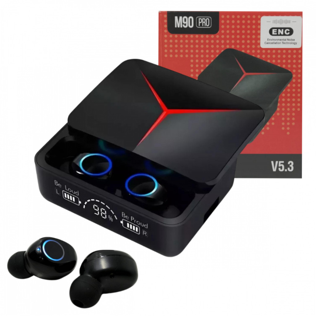 Fone de Ouvido Auricular Bluetooth Wireless LED Case Deslizante Altomex M90 PRO
