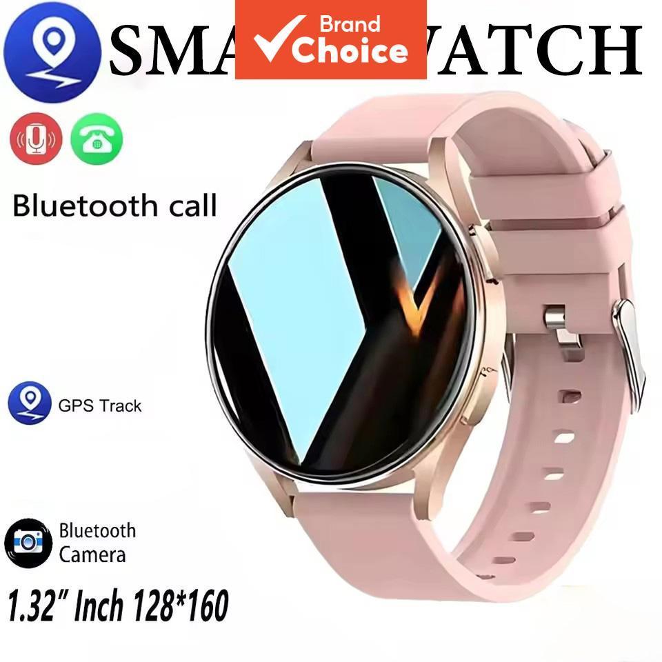 Novo Smartwatch com Tela AMOLED HD de 1,32 polegada, Chamada Bluetooth, Monitoramento de Saúde, Despertador, Relógio de
