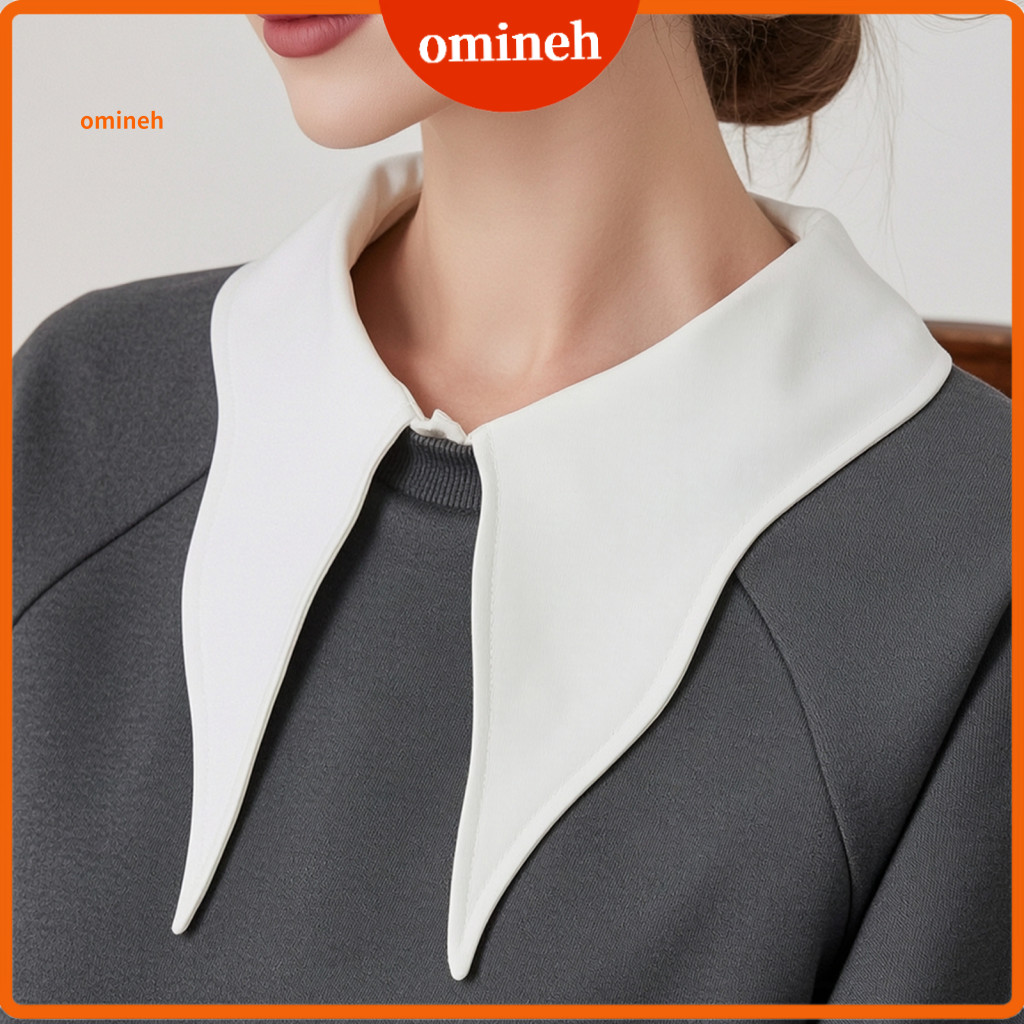 Professional Commuting Accessory Fake Collar for Sweaters Detachable for Women Adjustable Dickey Shirt with Button Styli