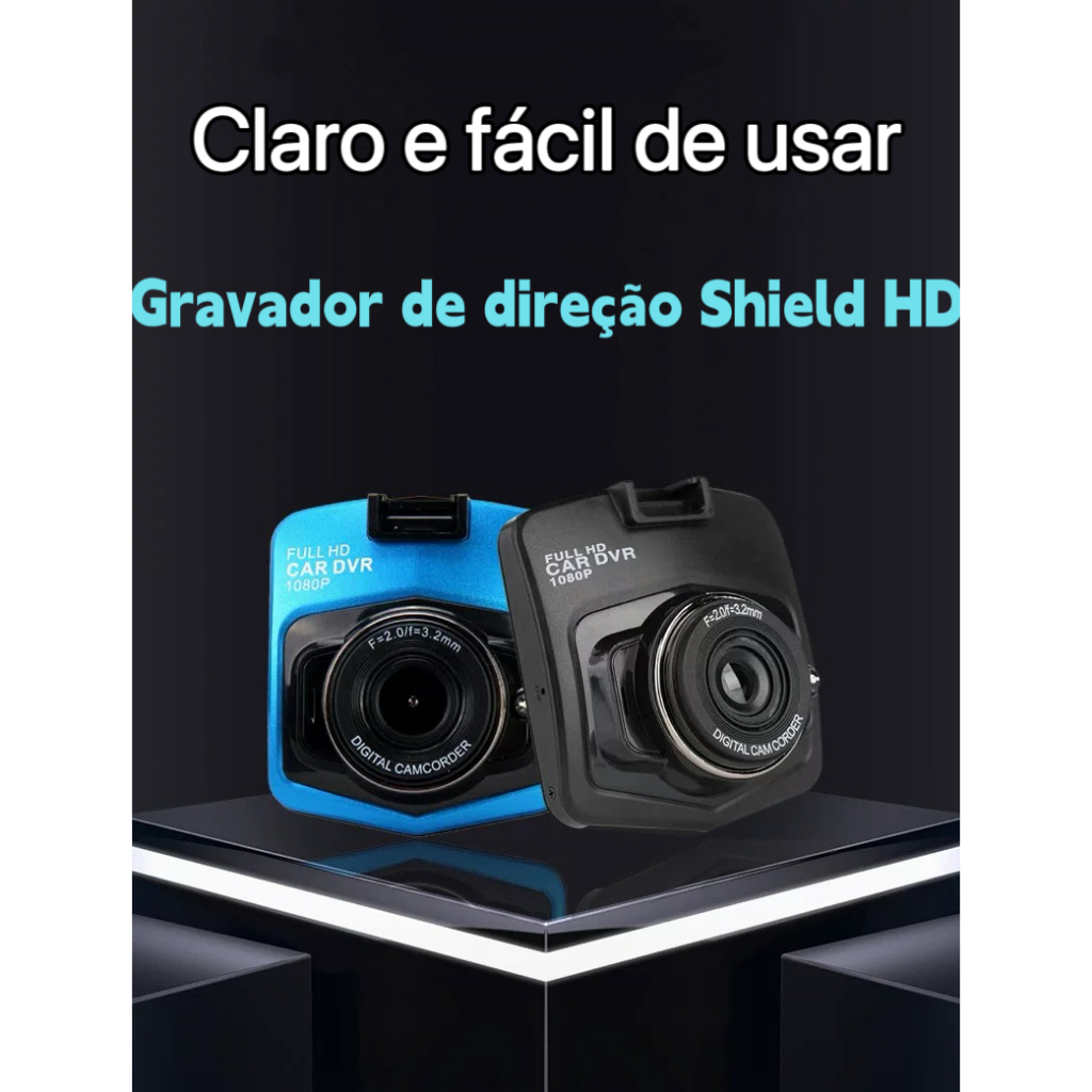 Câmera Veicular Gravação Full Hd 1080p 2.2inch 170 Digital KAPBOM KA-6342