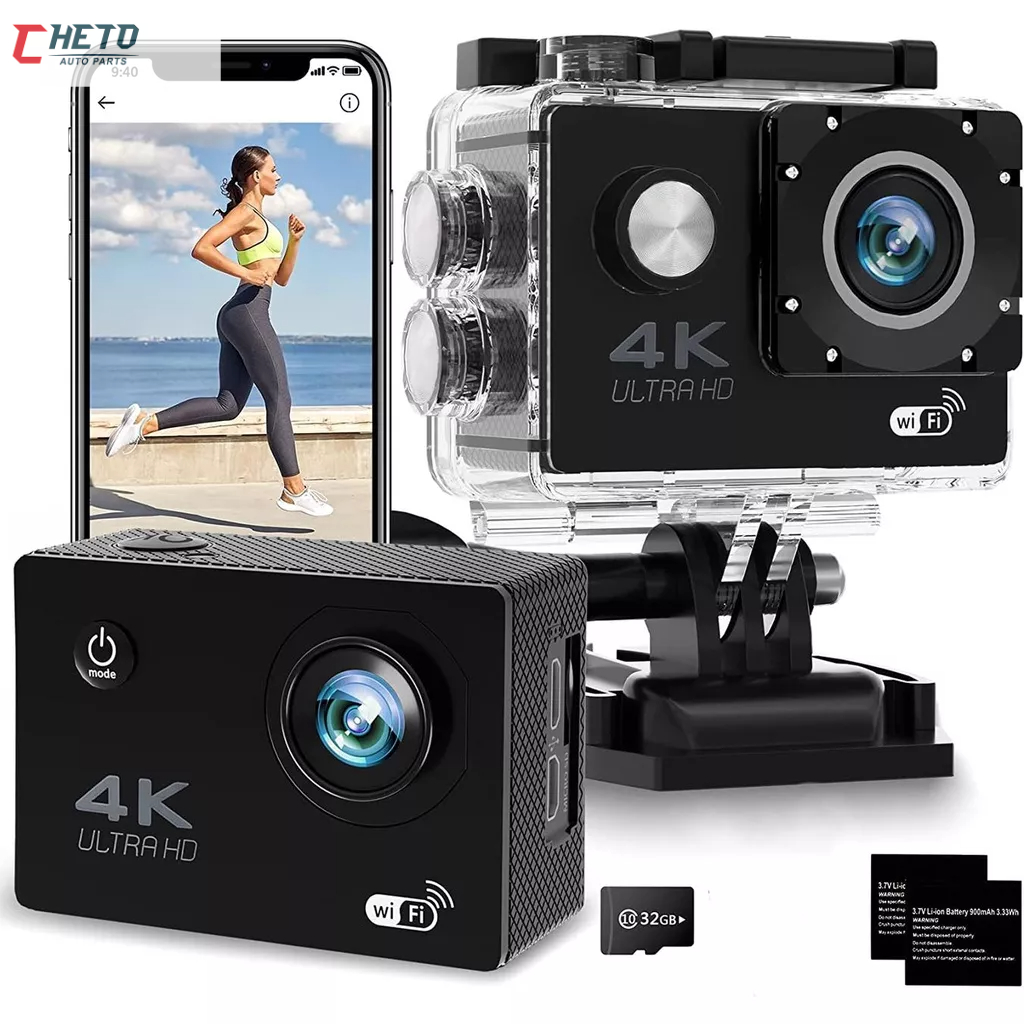 Câmera De Ação Ultra HD 4K 30fps WiFi 2.0-inch 170D Capacete À Prova D'água